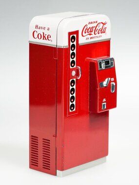 Vintage 1995 Coca-Cola Vending Machine, Piggy Bank